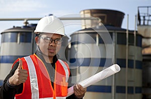 Engineer oil refinery and storage tank