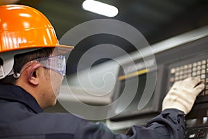 Engineer operating machine