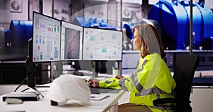 Engineer Operators Using Scada System photo