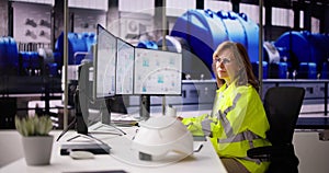 Engineer Operators Using Scada System photo