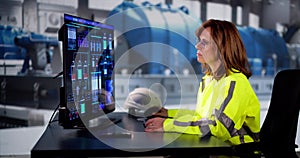 Engineer Operators Using Scada System photo