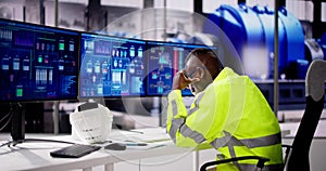 Engineer Operators Using Scada System photo