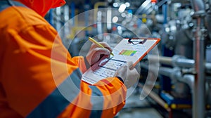 The engineer with checklist.AI generated image