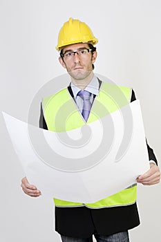 Engineer with a project