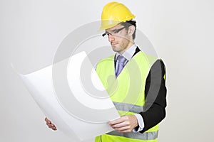 Engineer with a project