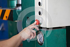 Engineer set up and testing machine in the laboratory factory, engineering and industrial concept