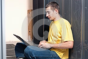 The engineer sits front at equipment