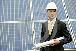 Engineer At Solar Power Station