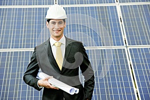 Engineer At Solar Power Station