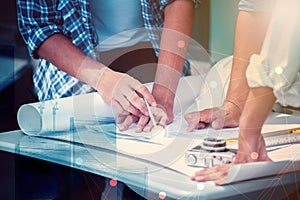 Engineer and teamwork