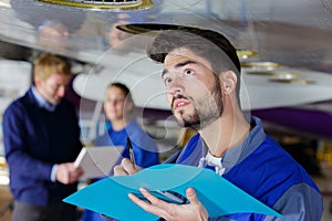 engineer under heavy maintenance