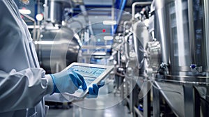 The engineer using tablet.AI generated image photo