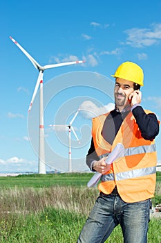 Engineer in Wind Turbine Power Generator Station