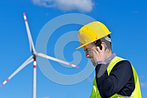 Engineer in Wind Turbine Power Generator Station