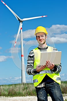 Engineer in Wind Turbine Power Generator Station