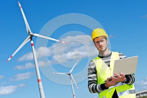 Engineer in Wind Turbine Power Generator Station