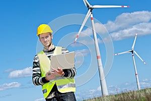 Engineer in Wind Turbine Power Generator Station