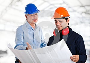 Engineer and worker