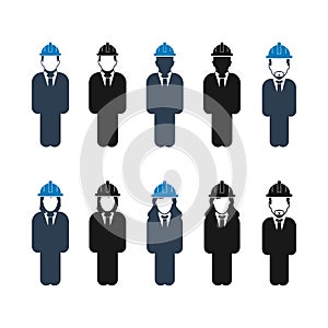 Engineer, Worker Icon Set.