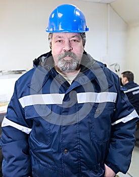 Engineer working building