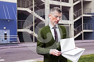 Engineer Working in Energetic Industry Use Agenda Check Maintenance Documents photo