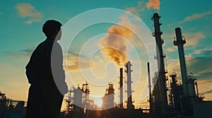 engineer working for oil refinery, oil indusrty , petroleum