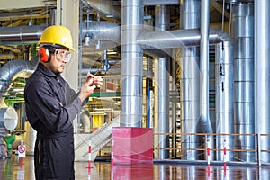 Engineer working in a thermal power plant