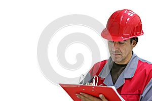 Engineer Writing on Clipboard