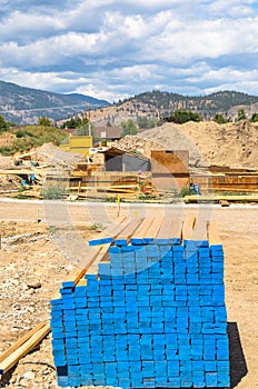 Engineered lumber materials prepared for building construction