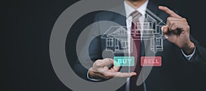 Engineering and architecture drawings and mini home model concept