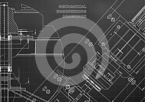 Engineering backgrounds. Mechanical engineering drawing