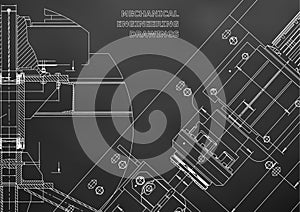 Engineering backgrounds. Mechanical engineering drawing