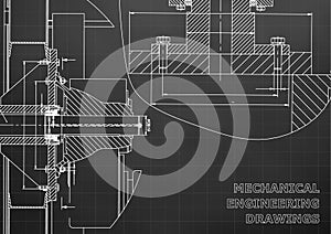 Engineering backgrounds. Mechanical engineering drawing