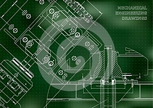 Engineering backgrounds. Technical Design. Mechanical engineering drawing