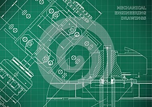 Engineering backgrounds. Technical Design. Mechanical engineering drawing