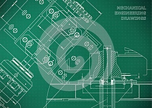 Engineering backgrounds. Technical Design. Mechanical engineering drawing