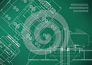 Engineering backgrounds. Technical Design. Mechanical engineering drawing