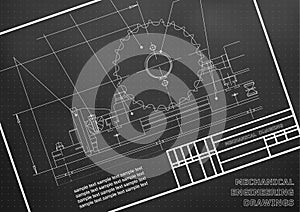 Engineering backgrounds. Technical Design. Mechanical engineering drawing