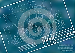 Engineering backgrounds. Technical Design. Mechanical engineering drawing