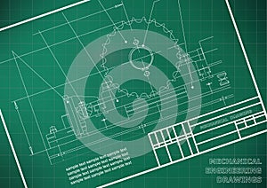 Engineering backgrounds. Technical Design. Mechanical engineering drawing