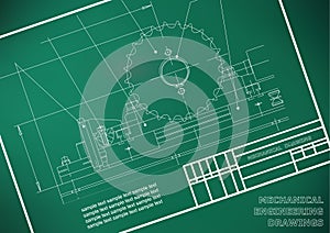 Engineering backgrounds. Technical Design. Mechanical engineering drawing