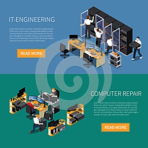 IT Engineering Banners Set