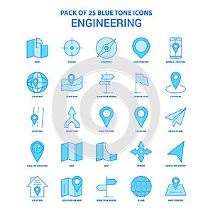 Engineering Blue Tone Icon Pack - 25 Icon Sets photo