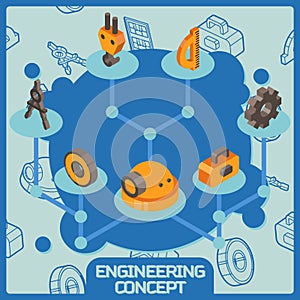 Engineering color isometric concept