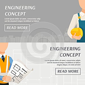 Engineering Concept Horizontal Banners