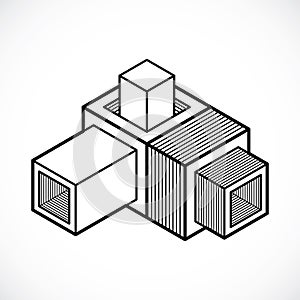 Engineering construction, abstract vector.