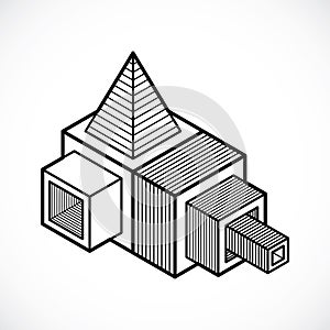 Engineering construction, abstract vector.