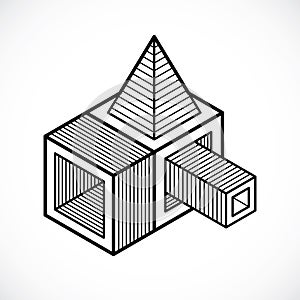 Engineering construction, abstract vector.