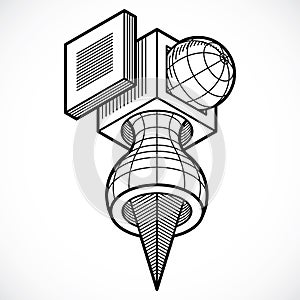 Engineering construction, abstract vector.