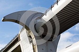 Engineering Detail of Rotating Boat Lifting Wheel at Falkirk Scotland